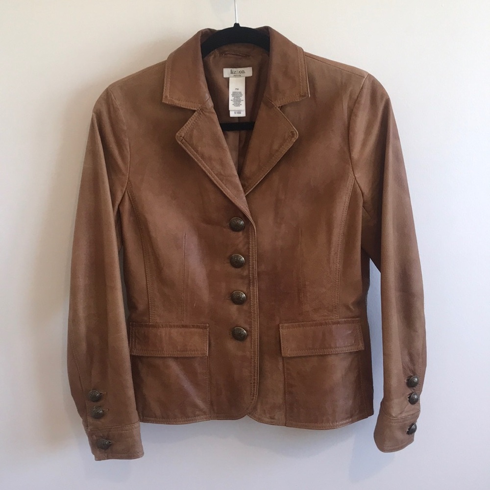 Liz & Co leather jacket